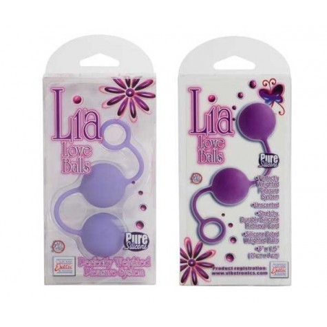 Фиолетовые вагинальные шарики Lia Love Balls